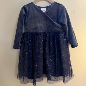 Hanna Andersson Blue Velvet Toddler Dress